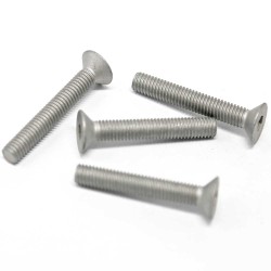 Brass DIN 7991 Countersunk Bolts M24 x 50mm - Nickel Plated, Full Thread, Hexagon Socket Cap Screws