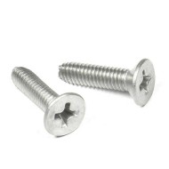 Flat Pan Head / CSK Head Screw - DIN 965 - Stainless Steel - Cross Recessed Flat Pan Head / CSK Head Screw - DIN 965 - Stainless Steel - Cross Recessed