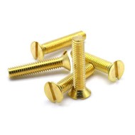 Brass DIN 963 Slotted Flat Countersunk Head Screws - M6 - M12 Brass DIN 963 Slotted Flat Countersunk Head Screws - M6 - M12