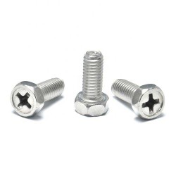 High Quality DIN 965 Stainless Steel 304/316 Machine Screw - Cross Recessed Hex Head High Quality DIN 965 Stainless Steel 304/316 Machine Screw - Cross Recessed Hex Head