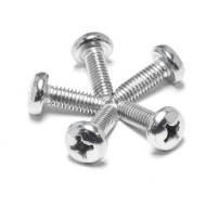Phillips Pan Round Head Plastic Nylon Screw - M2/M3/M4/M5 - PA66 - White & Black Phillips Pan Round Head Plastic Nylon Screw - M2/M3/M4/M5 - PA66 - White & Black