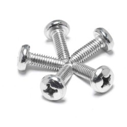 Phillips Pan Round Head Plastic Nylon Screw - M2/M3/M4/M5 - PA66 - White & Black Phillips Pan Round Head Plastic Nylon Screw - M2/M3/M4/M5 - PA66 - White & Black