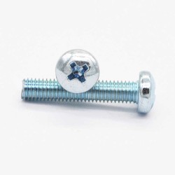 M2 x 12 Steel 4.8 Grade Phillips Pan Head Cross Machine Screws DIN 7985 M2 x 12 Steel 4.8 Grade Phillips Pan Head Cross Machine Screws DIN 7985
