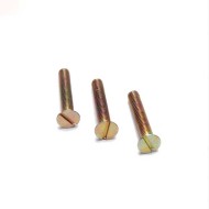 M3.5 x 6 Metric Thread DIN 963 Yellow Zinc Plated Slotted CSK Head Screws M3.5 x 6 Metric Thread DIN 963 Yellow Zinc Plated Slotted CSK Head Screws