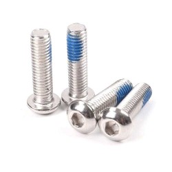 ISO7380 Phillips Countersunk Round Head NYLOK Blue Patch Machine Screw - 10Pcs