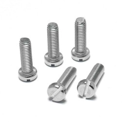Fillister Head / Slotted Drive Machine Screw - Stainless Steel - Plain Finish - Small Parts