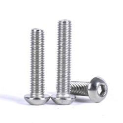Stainless Steel A4-70 M3 x 6 Hex Socket Round Button Head Machine Screws