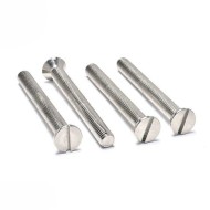 Zinc Plated Stainless Steel DIN 963 Machine Screws - Countersunk Raised Slotted Head - M6 Zinc Plated Stainless Steel DIN 963 Machine Screws - Countersunk Raised Slotted Head - M6