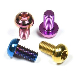 Anodized TA2 Titanium Gr2 Anti-Theft Torx Socket Button Head Machine Screws