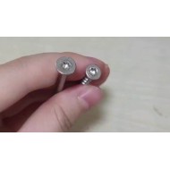 ISO 7380 Nylon Patch Passivated 316 Stainless Steel Pan Head Trigonodont Thread Screws ISO 7380 Nylon Patch Passivated 316 Stainless Steel Pan Head Trigonodont Thread Screws