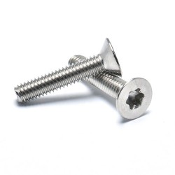 Security Machine Screws - Torx Flat CSK Countersunk Head - GB2673 ISO14581 Compliant - SS304/SS316 (A2/A4)