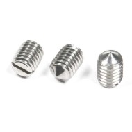 Customized Quick Install Cone Point Slotted Set Screws - Stainless Steel SS304/316, M1-M12 Customized Quick Install Cone Point Slotted Set Screws - Stainless Steel SS304/316, M1-M12