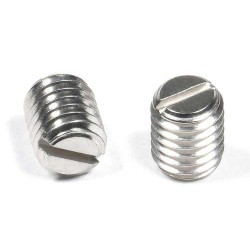 Flat Point Slotted Set Screws - Quick Install, DIN 551, SS304 & 316 Stainless Steel, M1-M20