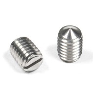 Cone Point Slotted Set Screws - Quick Install for DIN 553, SS304 & 316 Stainless Steel, M1-M12 Cone Point Slotted Set Screws - Quick Install for DIN 553, SS304 & 316 Stainless Steel, M1-M12
