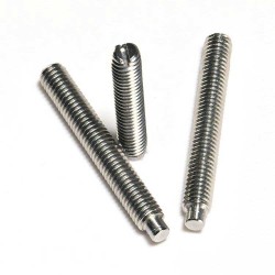 Full Dog Point Slotted Set Screws - Precision Thread, Quick Install, SS304 & 316 Stainless Steel, M1.6-M12 Full Dog Point Slotted Set Screws - Precision Thread, Quick Install, SS304 & 316 Stainless Steel, M1.6-M12