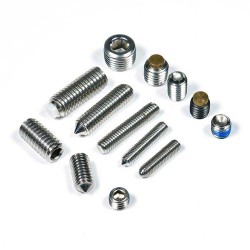 SS304 (18-8, A2) Nylon Patch Cup Point Dog Point Hexagon Socket Set Screws