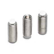 Stainless Steel SS304/316 Precision Thread Hex Socket Grub Screws - M1.6-M24, Plastic Tip Stainless Steel SS304/316 Precision Thread Hex Socket Grub Screws - M1.6-M24, Plastic Tip