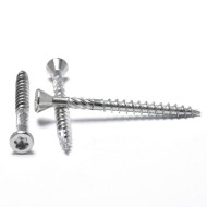 Type 17 Torx Socket Small CSK Head Wood Screws - SS304/316/410 or Zinc Plated with Ribs and Cutting Point Type 17 Torx Socket Small CSK Head Wood Screws - SS304/316/410 or Zinc Plated with Ribs and Cutting Point