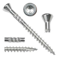 Type 17 Torx Socket Small CSK Head Wood Screws - SS304/316/410 or Zinc Plated with Ribs and Cutting Point Type 17 Torx Socket Small CSK Head Wood Screws - SS304/316/410 or Zinc Plated with Ribs and Cutting Point
