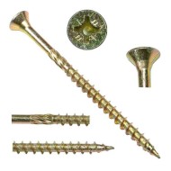 High Strength Steel Pozidriv Double CSK Head Wood Screws - Knurled Body for Fixing Wooden Structures High Strength Steel Pozidriv Double CSK Head Wood Screws - Knurled Body for Fixing Wooden Structures