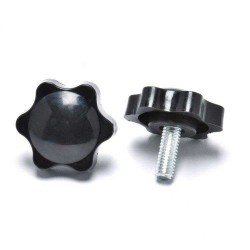 Six Lobe Flower Head Thumb Screws - Steel Plastic M4, M5, M6 