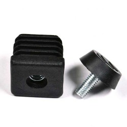 Flat Head Thumb Screws and Assembled Square Plastic Nuts - Steel/Plastic