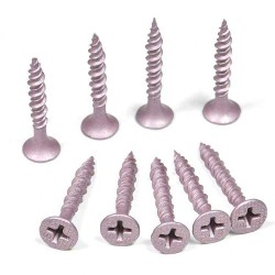 Anti-Corrosion Pink Ruspert Coating Countersunk (CSK) Head Wood Screw with Phillips Groove