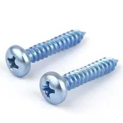 3-16mm Zinc Plated Self-Tapping Sheet Metal Screws - Round Head, Plum Blossom Drive