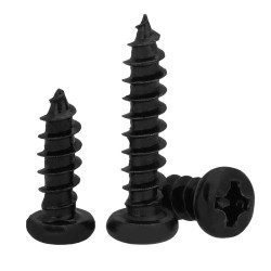 4.2 x 8mm Pan Head Phillips Self-Tapping Black Screw