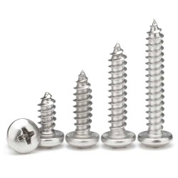 A2 A4 Stainless Steel Cross Phillips Pan Round Head Self Tapping Wood Screw