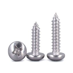 Chinese Unichrome Plated DIN 7981 Button Head Self-Tapping Wood Screw Chinese Unichrome Plated DIN 7981 Button Head Self-Tapping Wood Screw