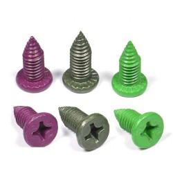 Colorful Coated Steel High-Strength Flat Head Cross Recessed Thread Forming Self-Tapping Screw for Metal Colorful Coated Steel High-Strength Flat Head Cross Recessed Thread Forming Self-Tapping Screw for Metal