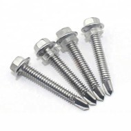 DIN 7504 316 Stainless Steel Self-Drilling Screw with Rubber Washers - 10pcs DIN 7504 316 Stainless Steel Self-Drilling Screw with Rubber Washers - 10pcs
