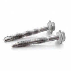 DIN 7504 316 Stainless Steel Self-Drilling Screw with Rubber Washers - 10pcs DIN 7504 316 Stainless Steel Self-Drilling Screw with Rubber Washers - 10pcs