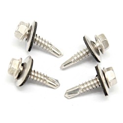 Hexagon Head Tek Wood Self-Drilling Screw - Galvanized Duplex Steel 2205 Hexagon Head Tek Wood Self-Drilling Screw - Galvanized Duplex Steel 2205