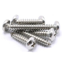SS316/304 Stainless Steel Pan Head Self-Tapping Screws - M2 to M8 (100Pcs)