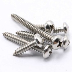 SS316/304 Stainless Steel Pan Head Self-Tapping Screws - M2 to M8 (100Pcs)