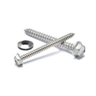 Nickel Plated Stainless Steel Drilling Hex Flange Head Self-Tapping Screw with Rubber Washers Nickel Plated Stainless Steel Drilling Hex Flange Head Self-Tapping Screw with Rubber Washers