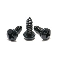 Self-Tapping Phillips Pan Head Stainless Steel Screw for Plastic - Black Zinc Coated Self-Tapping Phillips Pan Head Stainless Steel Screw for Plastic - Black Zinc Coated