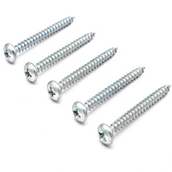 SS304/SS316 Stainless Steel #8 x 12 Pan Head Phillips Cross Recessed Tapping Screws - Zinc Coated