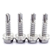 Washer Head Stainless Steel Self-Drilling Tapping Screws - Hex Self-Drilling TEK Roofing Screws Washer Head Stainless Steel Self-Drilling Tapping Screws - Hex Self-Drilling TEK Roofing Screws