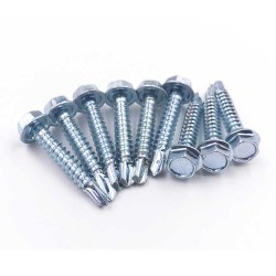 Zinc Plated Galvanized DIN 7504K Hexagon Head Self-Drilling Screws 4.8 x 30mm