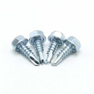 Zinc Plated Hex Washer Head Self-Drilling Screws - 4 x 1/2’‘ Zinc Plated Hex Washer Head Self-Drilling Screws - 4 x 1/2’‘