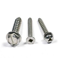 High Strength Indented and Slotted Hex Wafer Head Wood Screws - Stainless Steel 304/316 for Furniture Use High Strength Indented and Slotted Hex Wafer Head Wood Screws - Stainless Steel 304/316 for Furniture Use