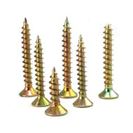 Yellow Zinc M10 x 80mm Chipboard Screw -Tooth Thread for Wood Construction Yellow Zinc M10 x 80mm Chipboard Screw -Tooth Thread for Wood Construction