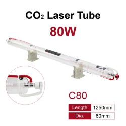 80W CO2 Laser Tube 1250mm Long 80mm Diameter With Advanced Coating 10000hr Service Life for Laser Engraver Cutter Laser Engraving Machine FDA Approved 80W CO2 Laser Tube 1250mm Long 80mm Diameter With Advanced Coating 10000hr Service Life for Laser Engraver Cutter Laser Engraving Machine FDA Approved