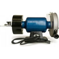 8 inch Multitool Grinder 1HP 120V, assembled with MT362 2x36 attachment, Tilting Head Grinder Stand, Rolling Base Plate, Abrasive Belt Hanger/Organizer