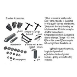 Socoje Tools 12 inch x 24 inch Gear-Head Metal Lathe CQ9332
