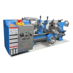 Socoje WBL1835 Mini Metal Lathe 7" x 14" Benchtop Brushless Motor Lathe Variable Speed 100 - 2250 RPM 3/4HP (550W) WIth 4" 3-jaw Chuck