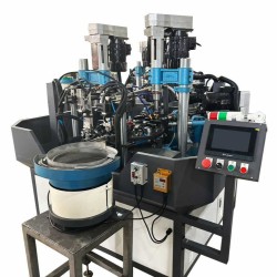 Fully Automatic Rotary Drilling Machine - For Cutting Steel Transportation Parts - With Drilling, Chamfering, and Chip Removal